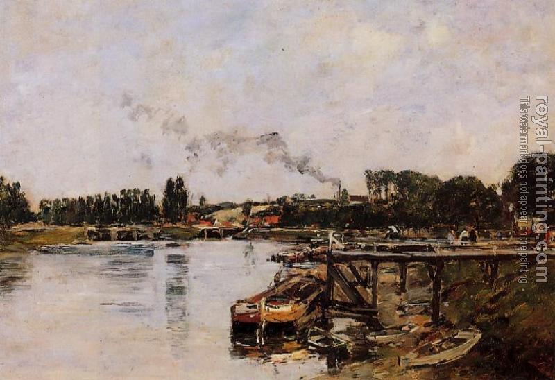 Eugene Boudin : Saint-Valery-sur-Somme, the Abbeville Canal